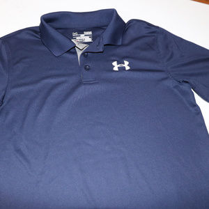 Under Armour Shirts & Tops - Under Armour Blue Heat Blue Polo YLG Under Armour Shirts & Tops - Under Armour Blue Heat Blue Polo YLG